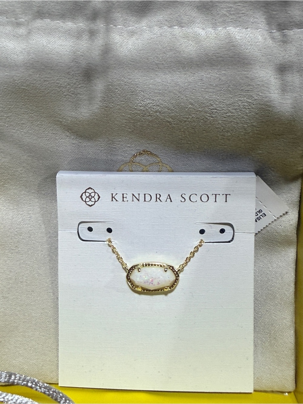 Kendra Scott Gold Opal Iridescent Elisa Necklace NIB